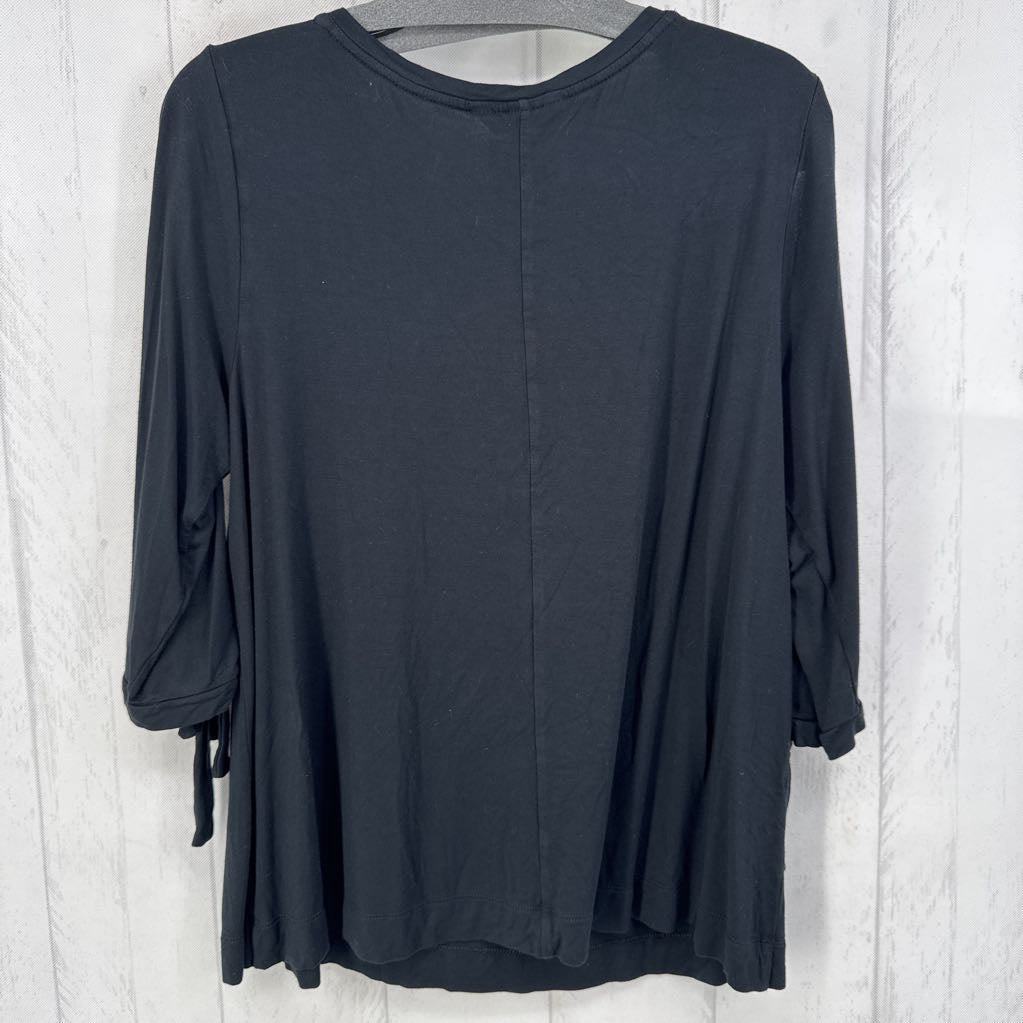 L split slv v-neck top