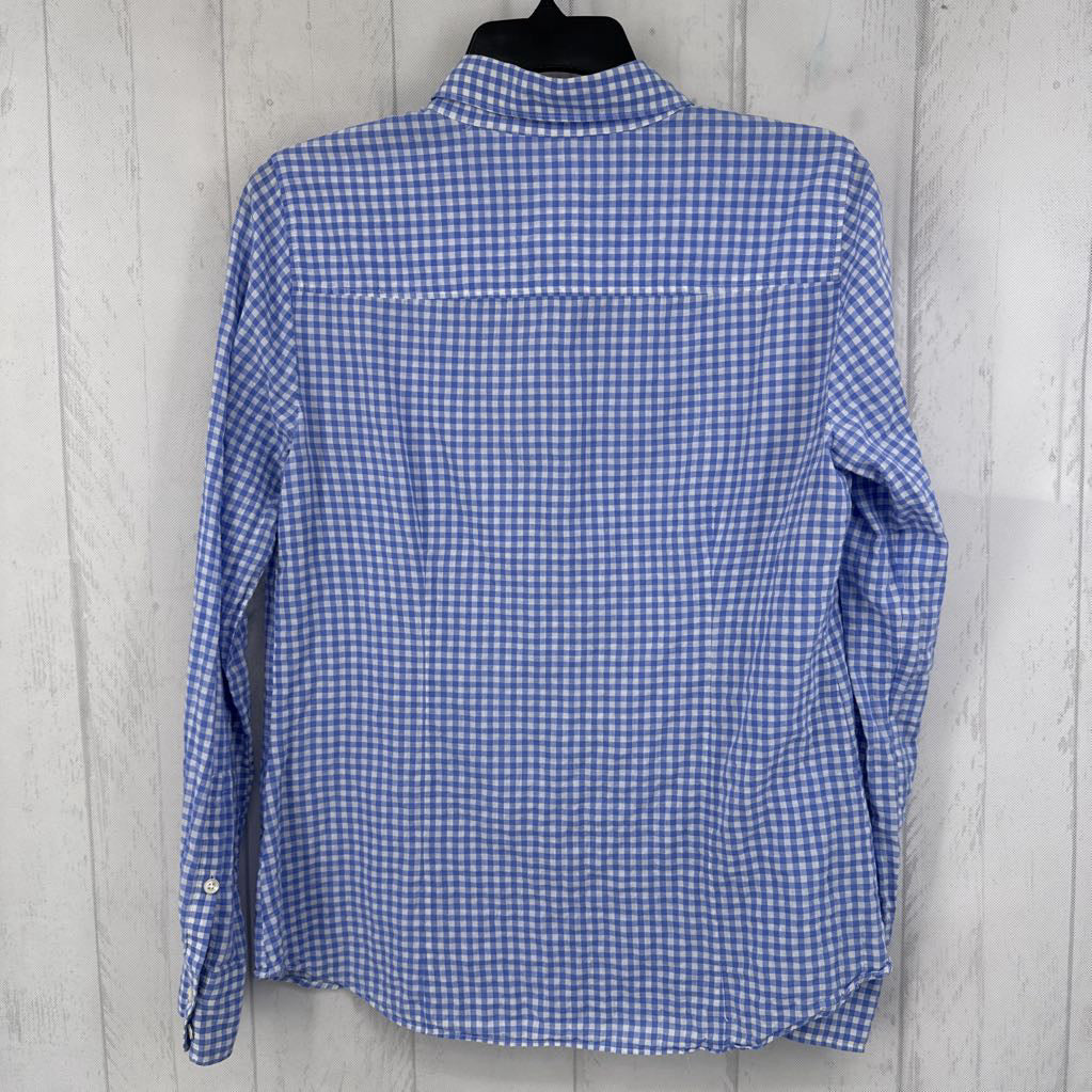 S gingham button down l/s top