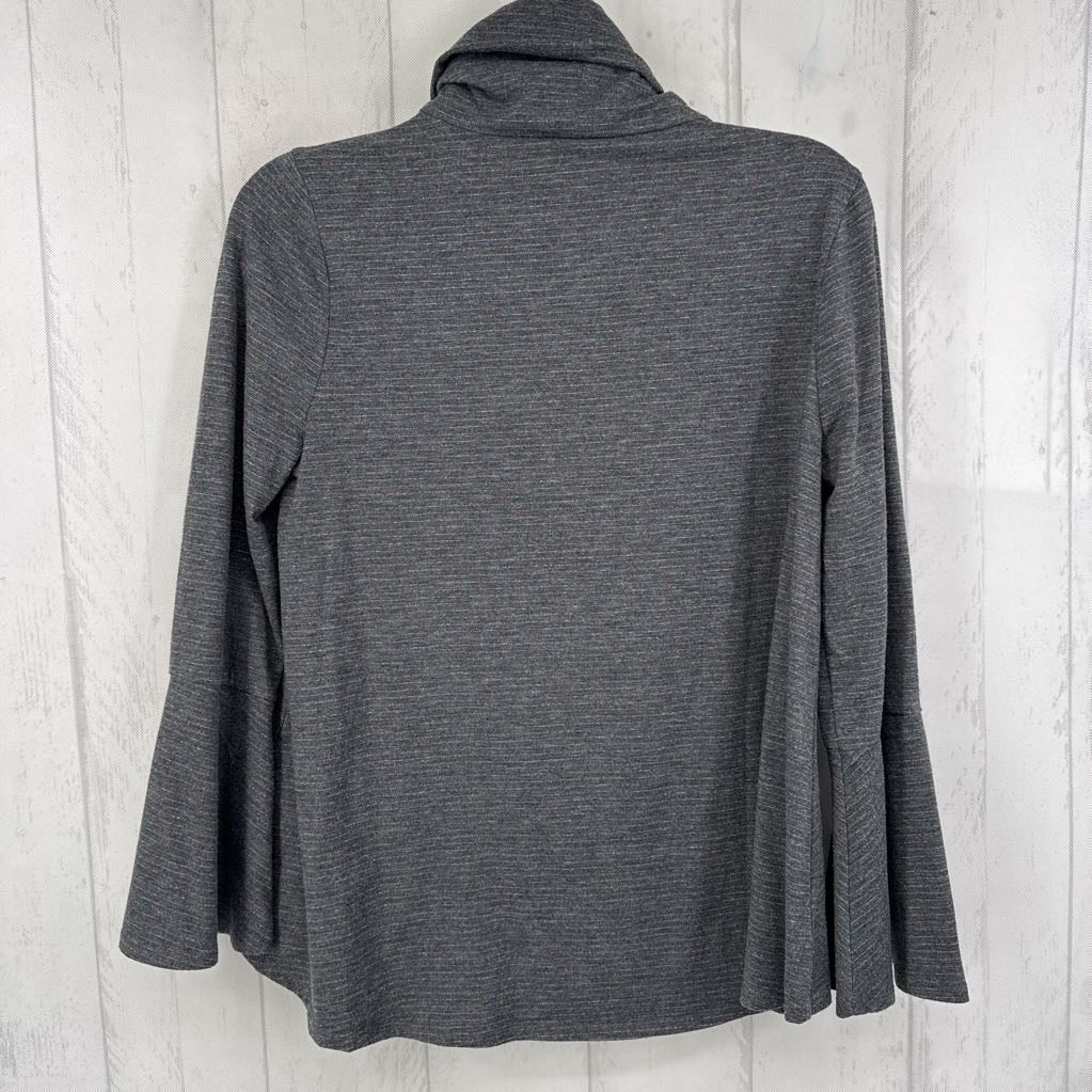S striped flare slv l/s t-neck