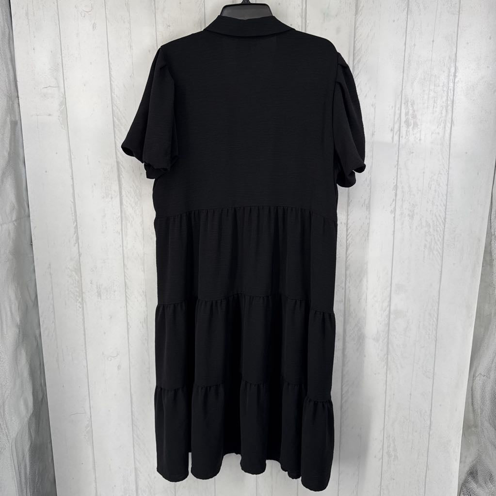 XL button down tiered s/s dress