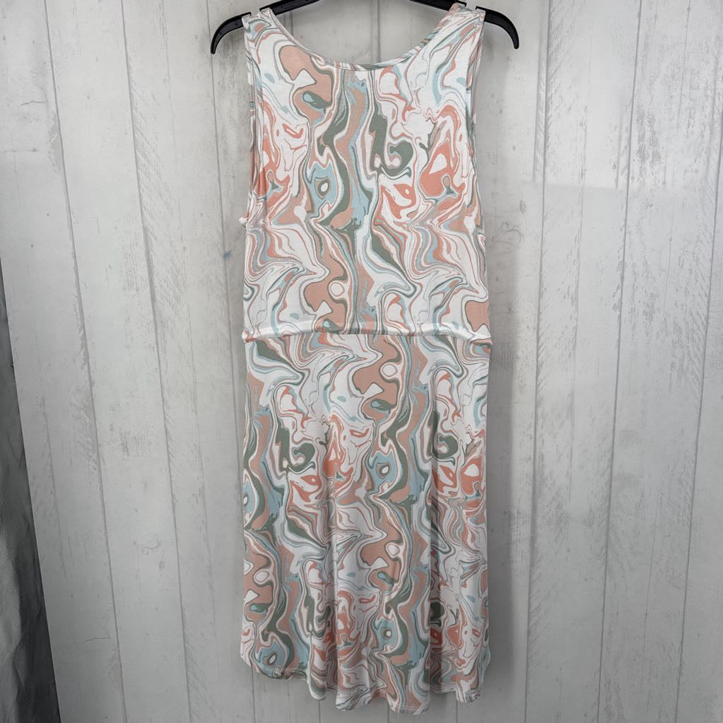 M swirl print slvls dress