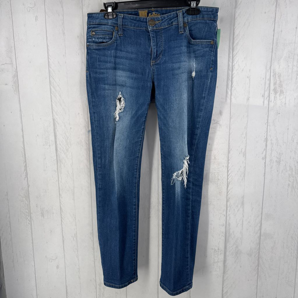 6 low rise straight leg jean