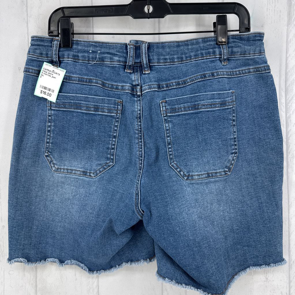 8 mid-rise jean shorts