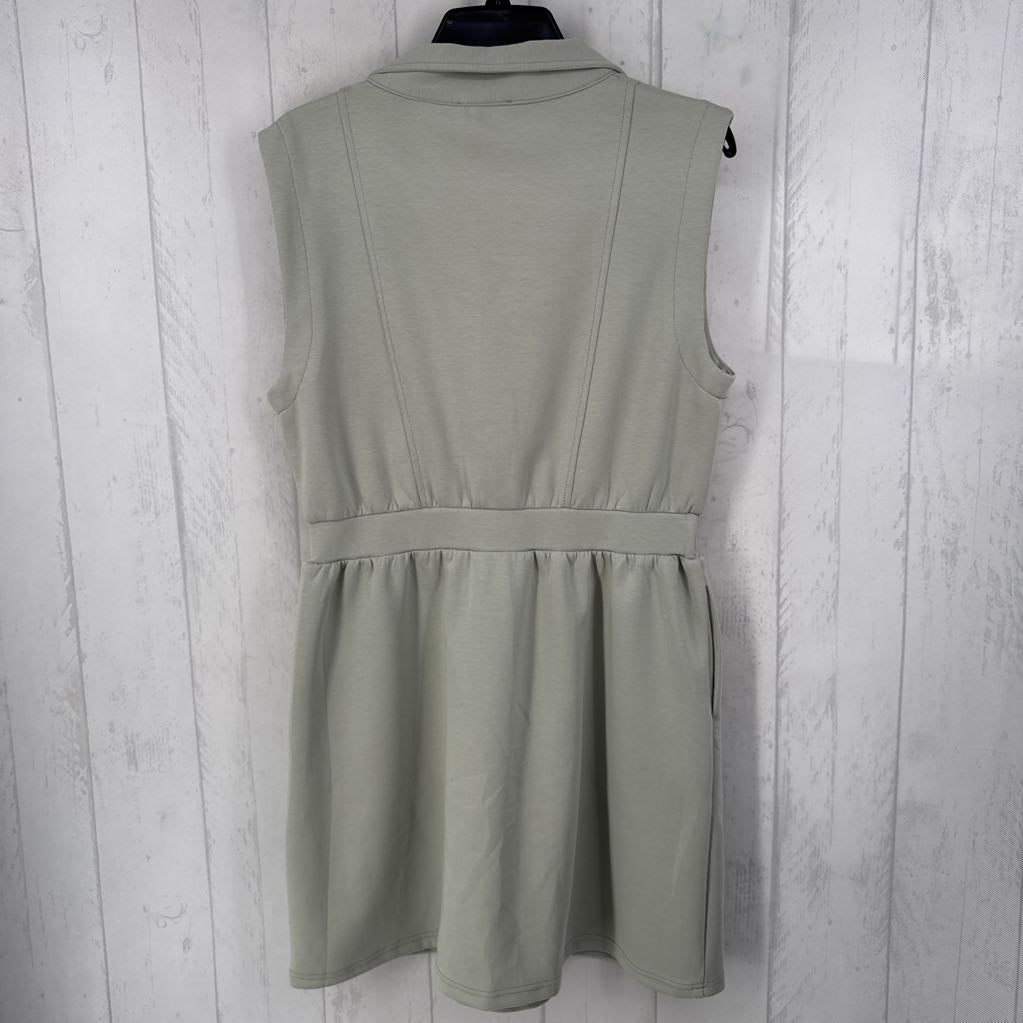 L zip front slvls dress
