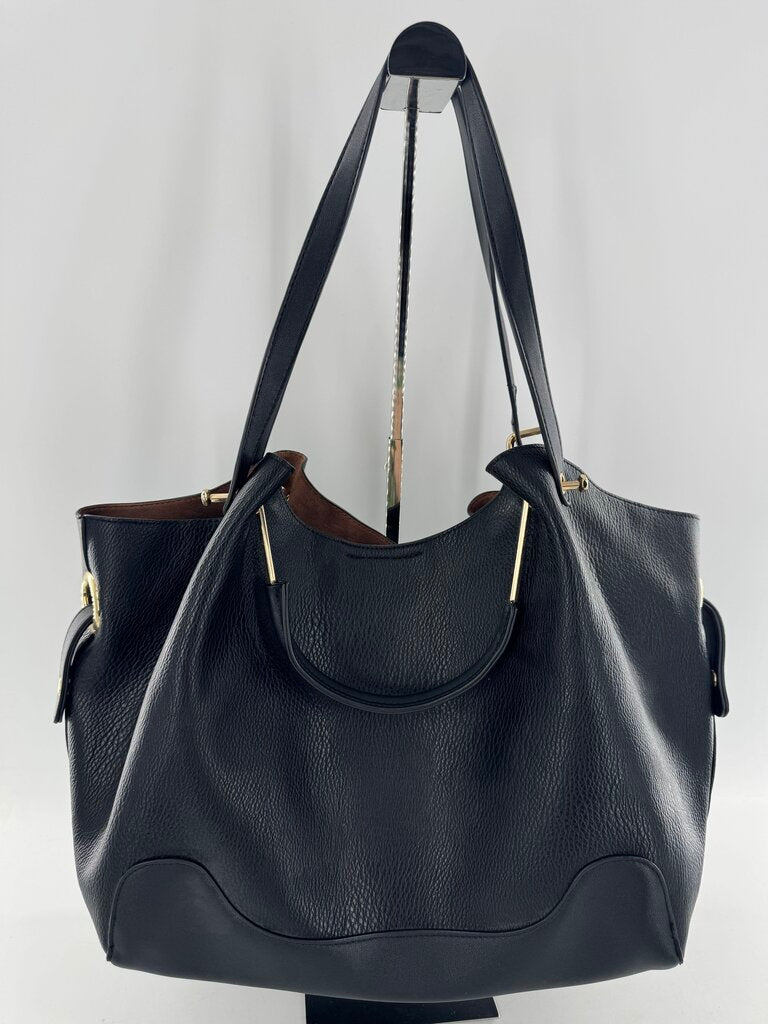 top handle triple compartment shoulder bag