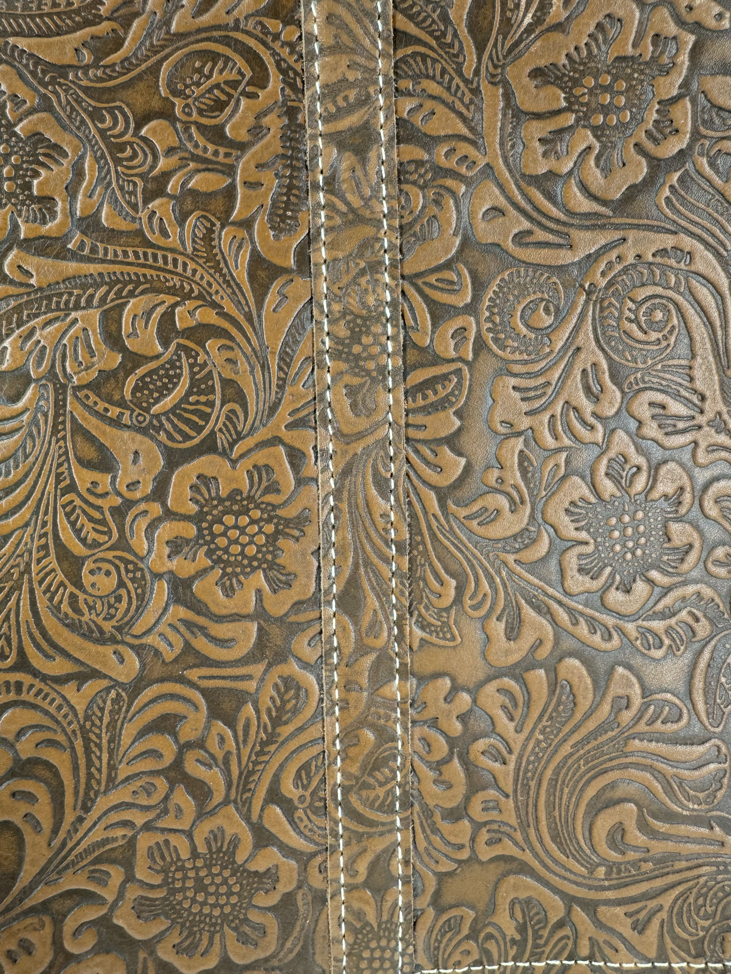 western-inspired tooled backpack