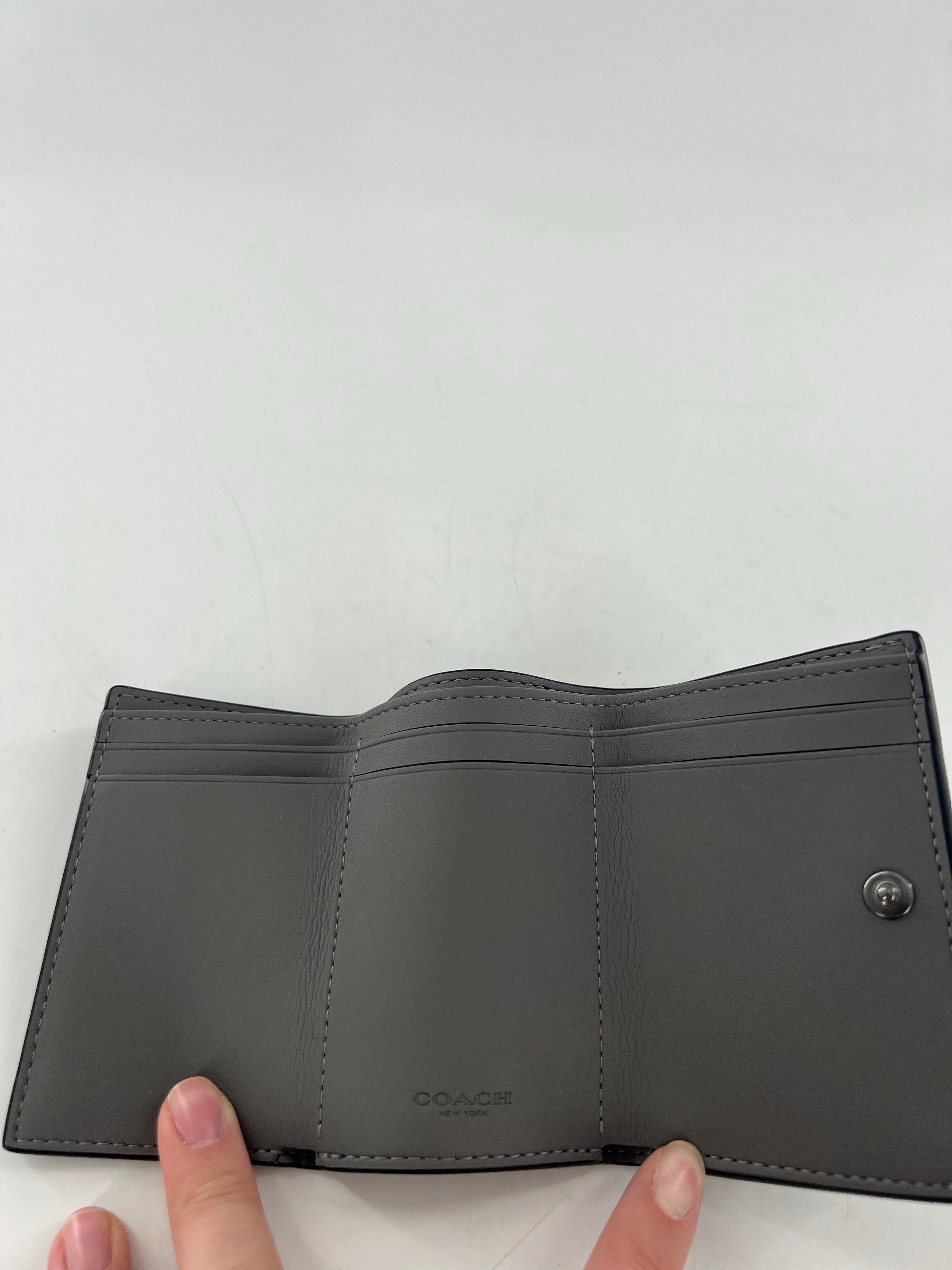 metallic medium flap wallet