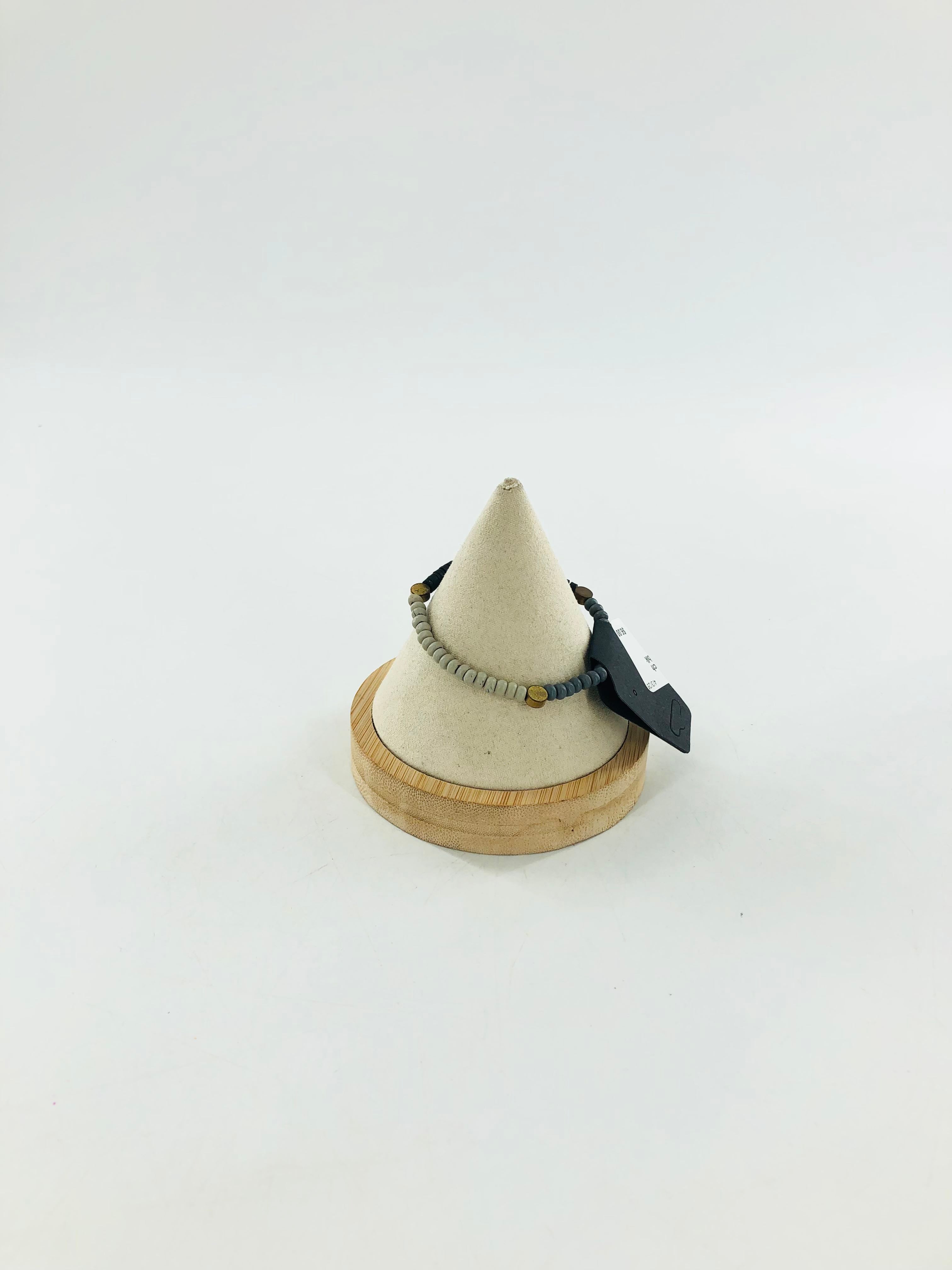 beaded stretch bracelet gry/blk