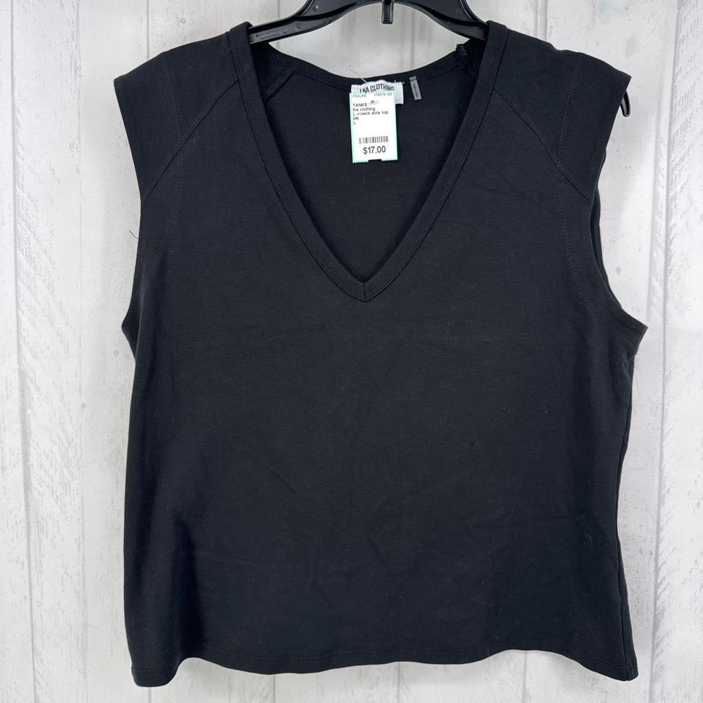 L v-neck slvls top