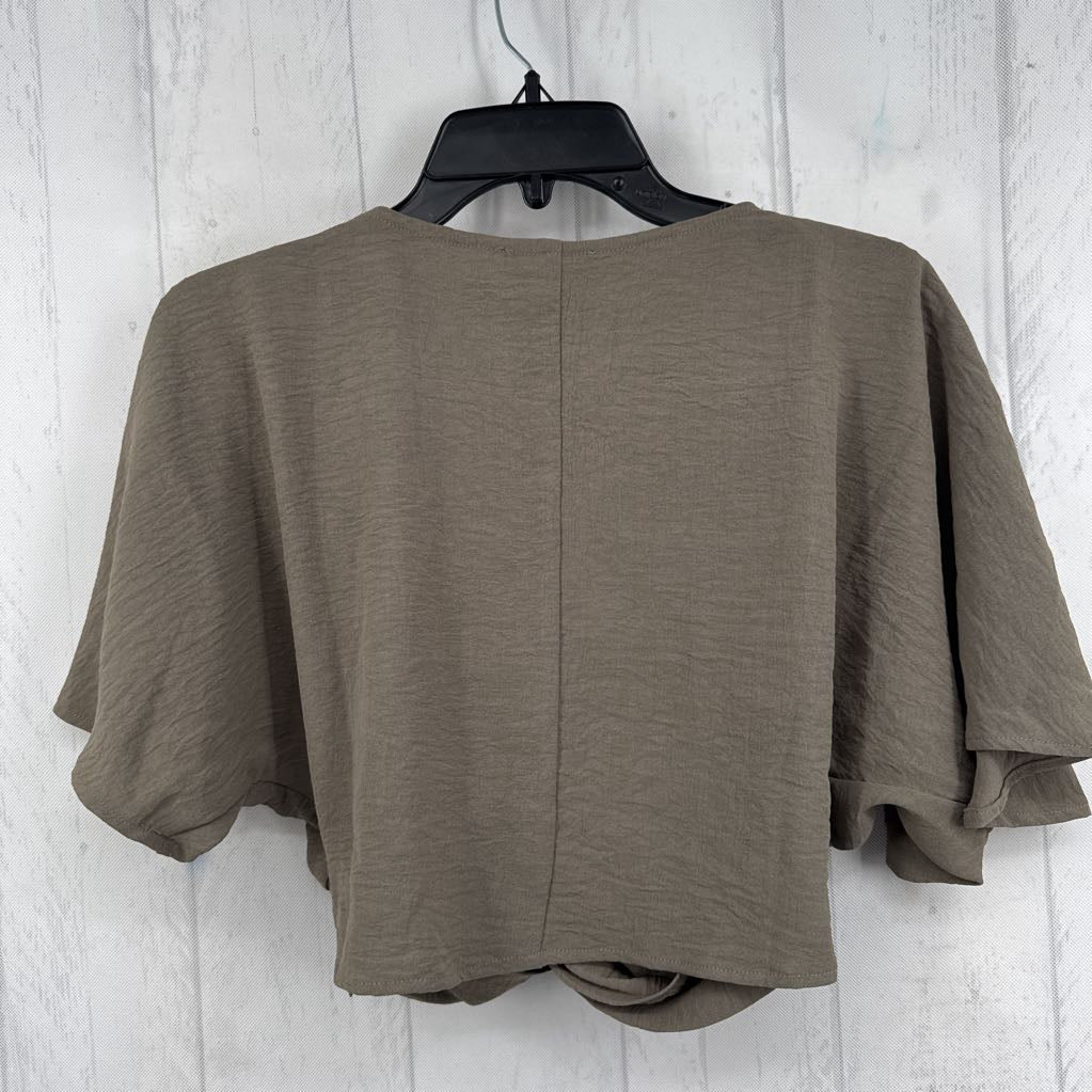 M gathered s/s crop top