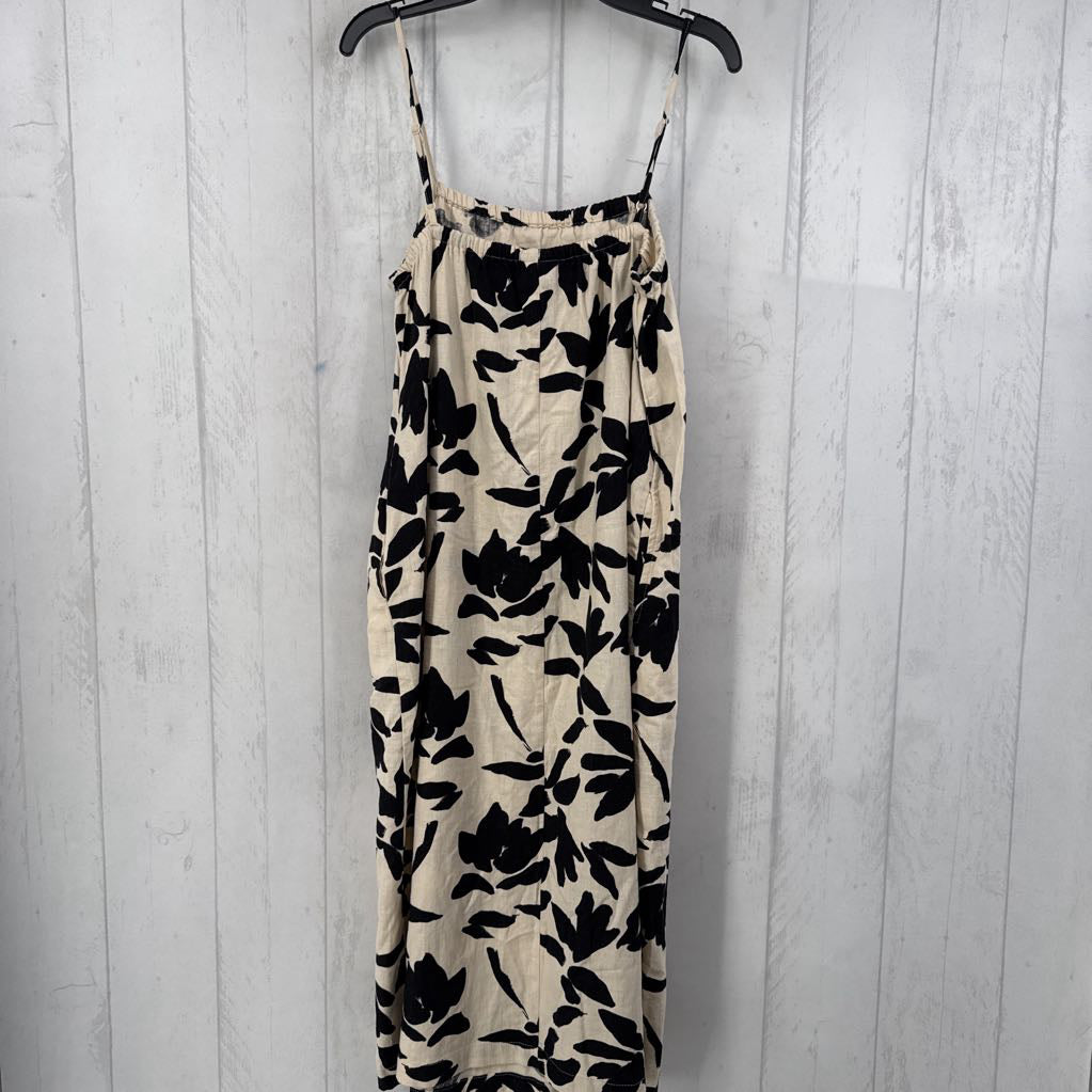 XS linen blend flo print sundress