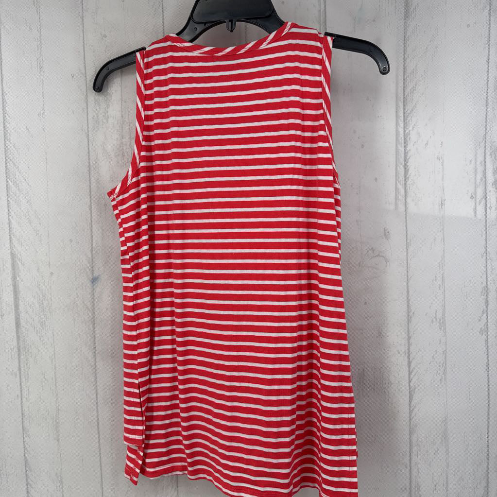 S striped scoop neck tank