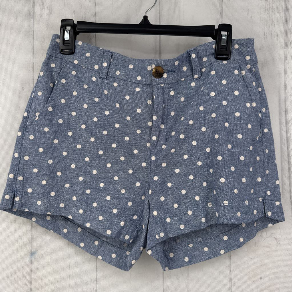 6 polka dot chambray shorts