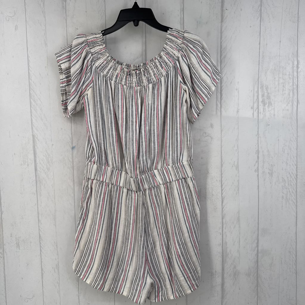 S striped s/s romper