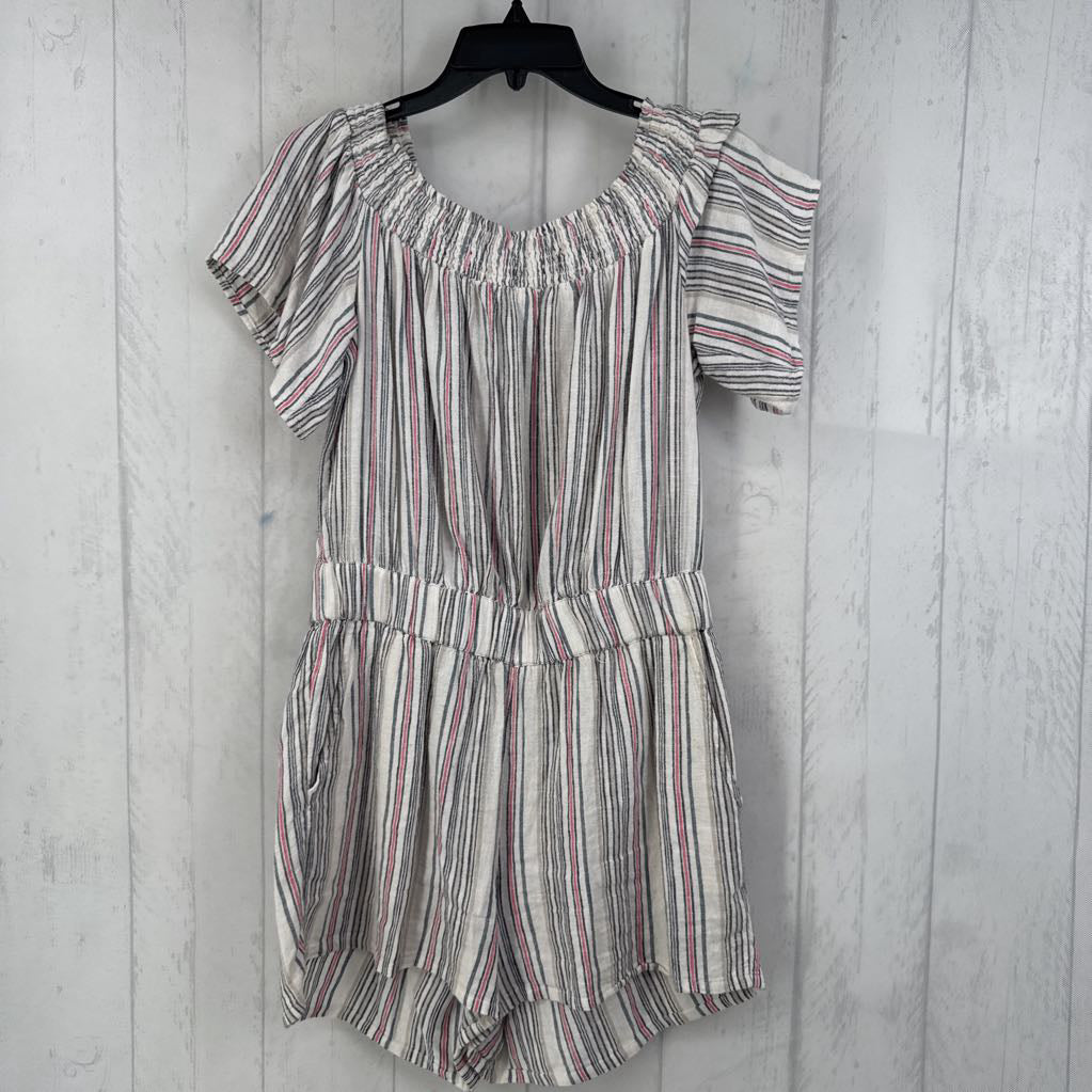 S striped s/s romper