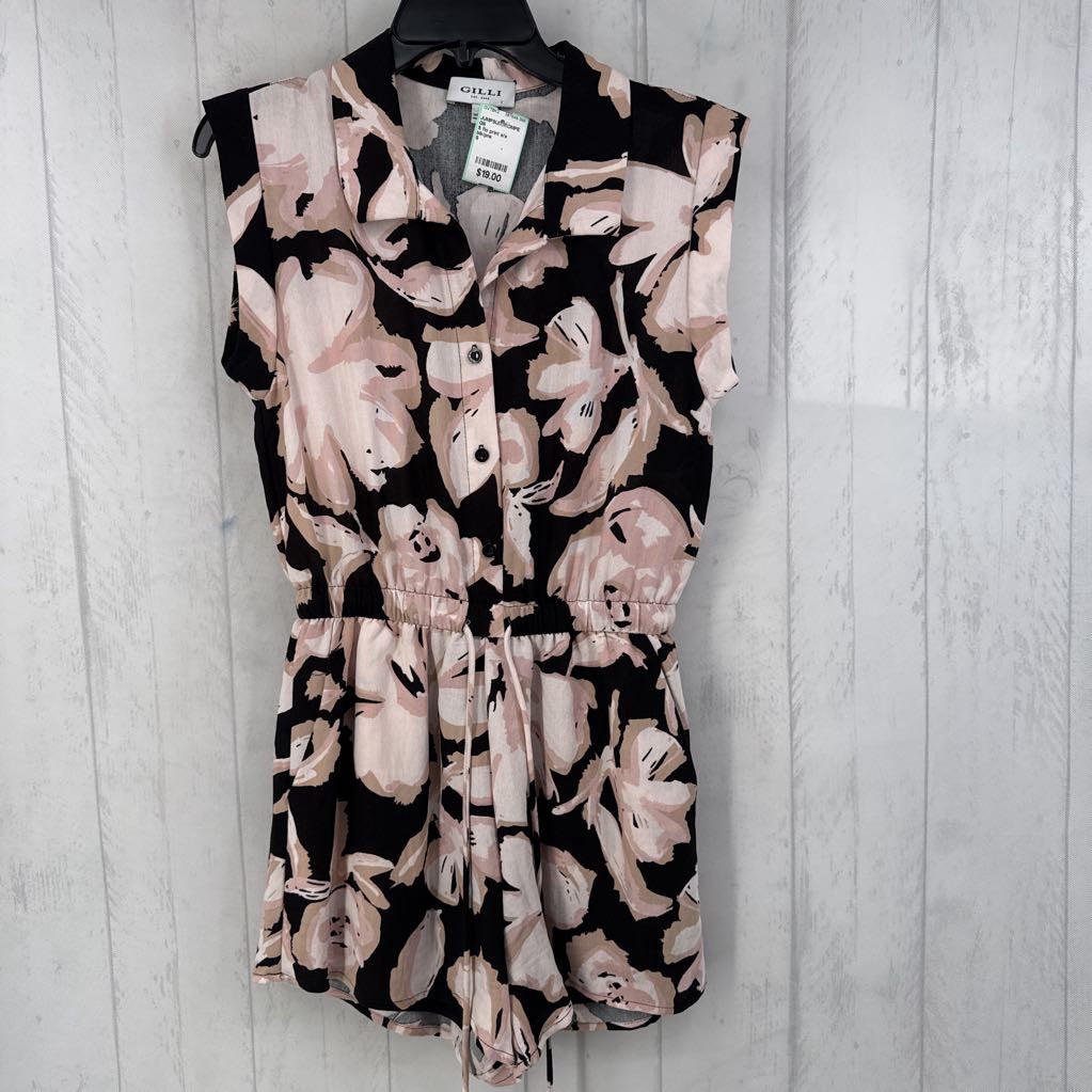 S flo print s/s romper