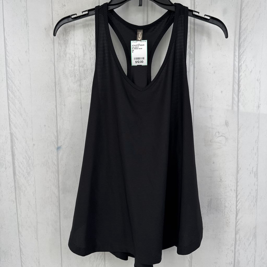 M ribbed racer back tank