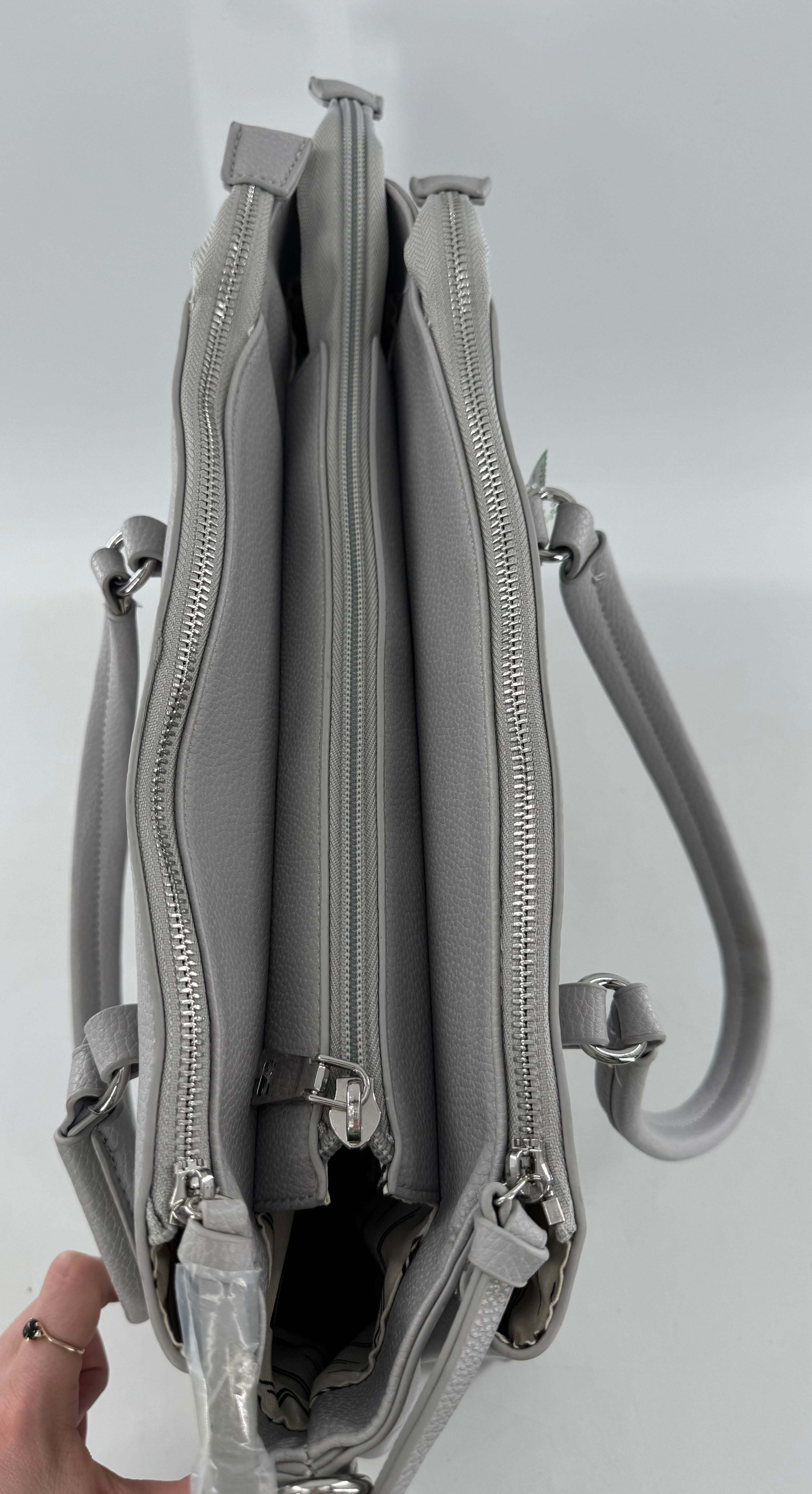 vegan pebbled leather handbag