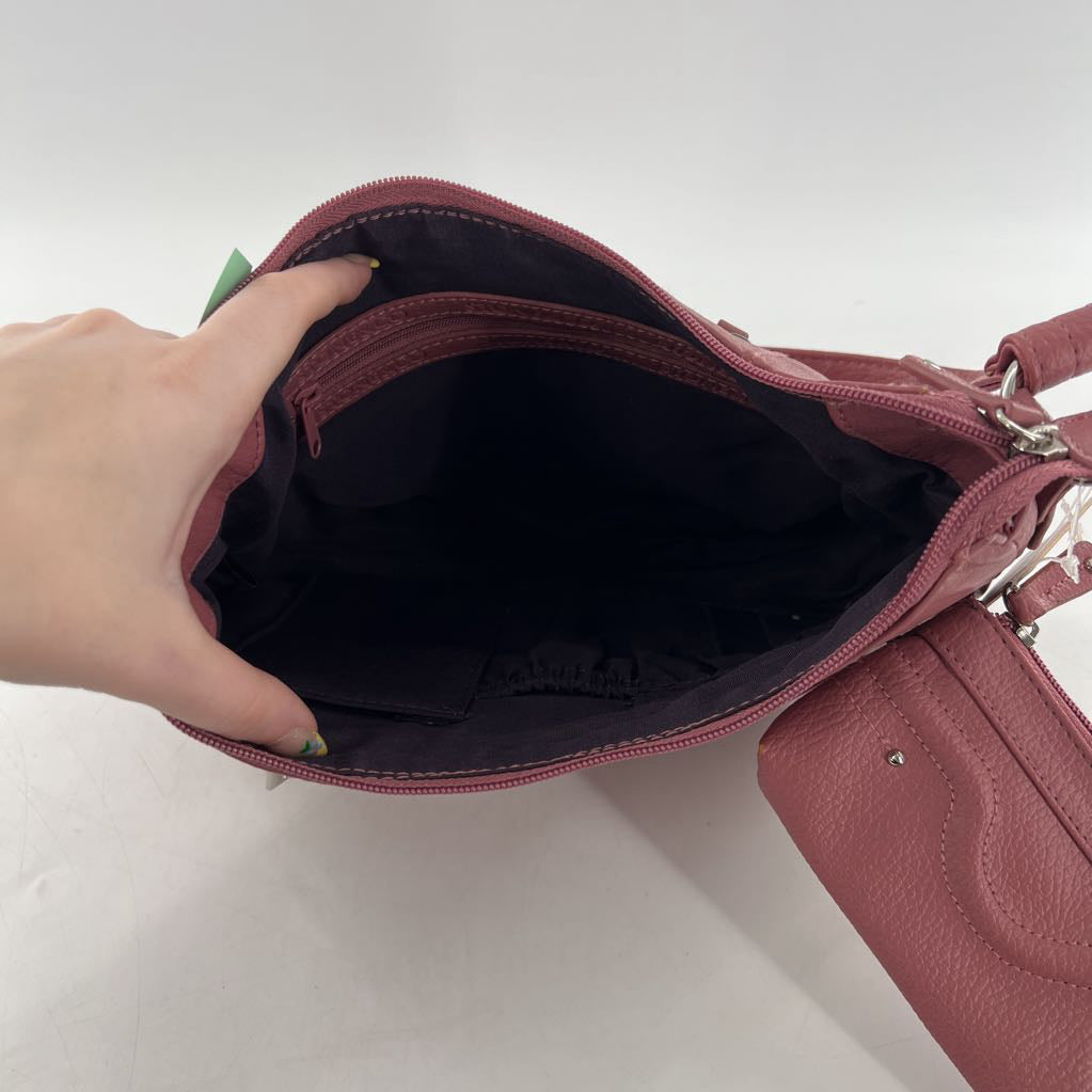 leather crossbody w/ pouch