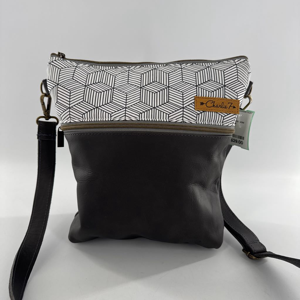 geometric print crossbody