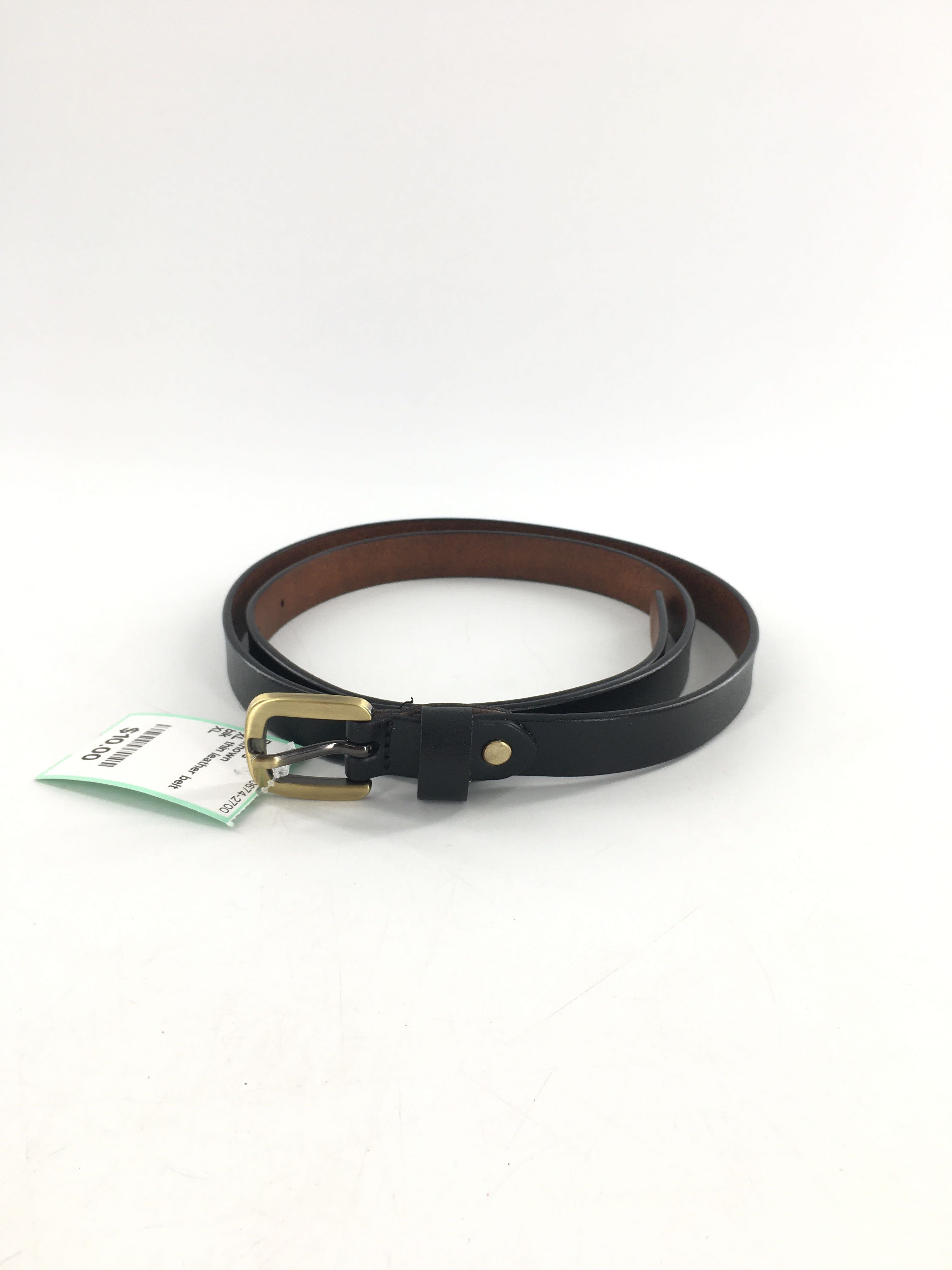 XL thin leather belt