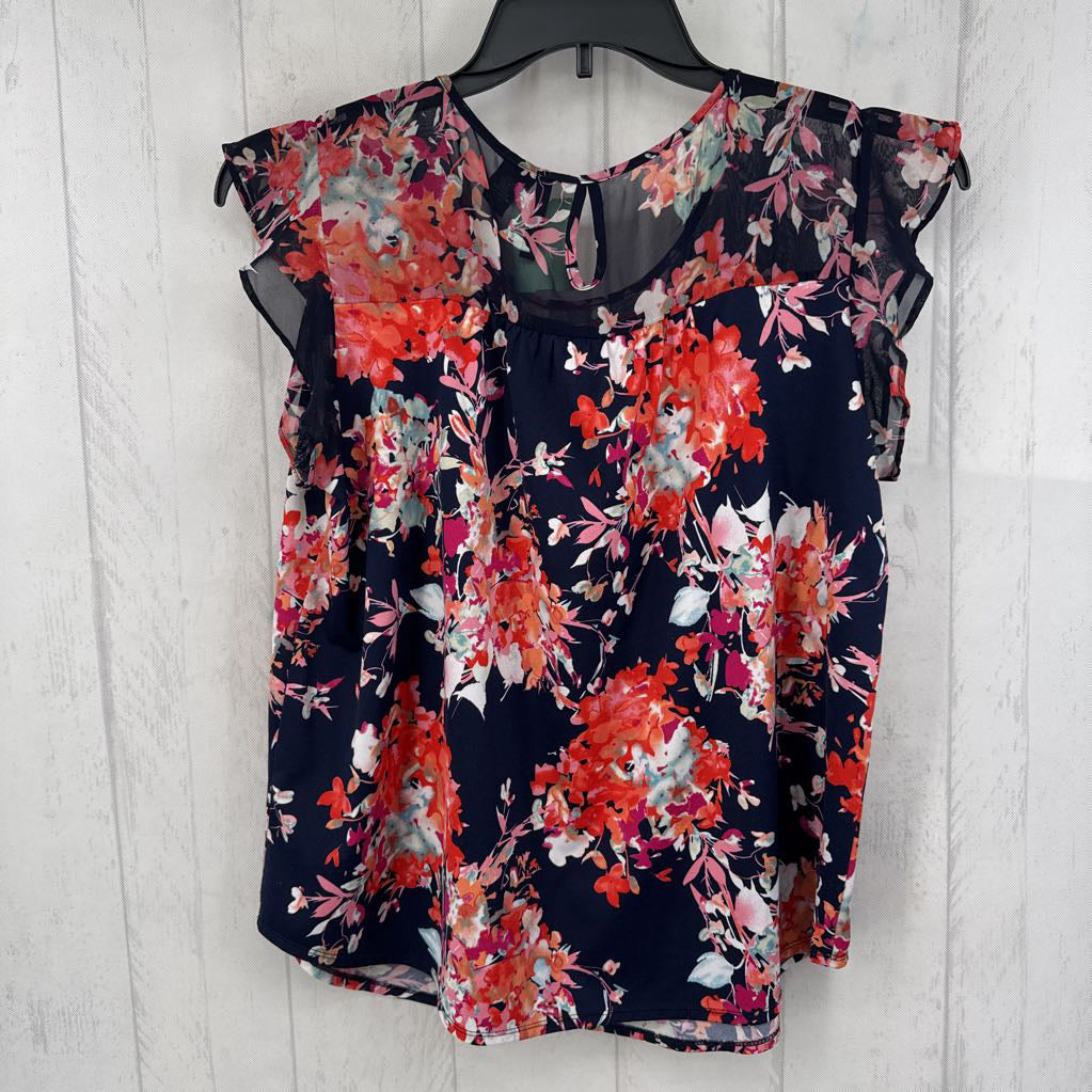 XLp flo print flutter slv top