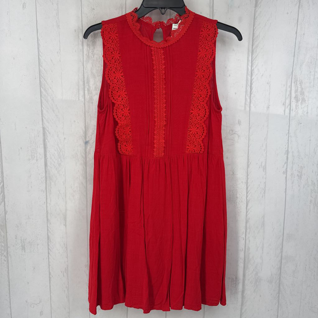 S lace accent slvls dress