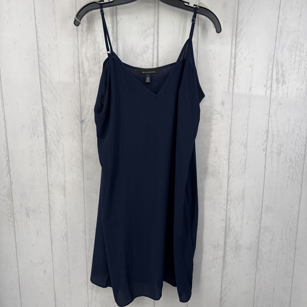 L flo print belted l/s dress