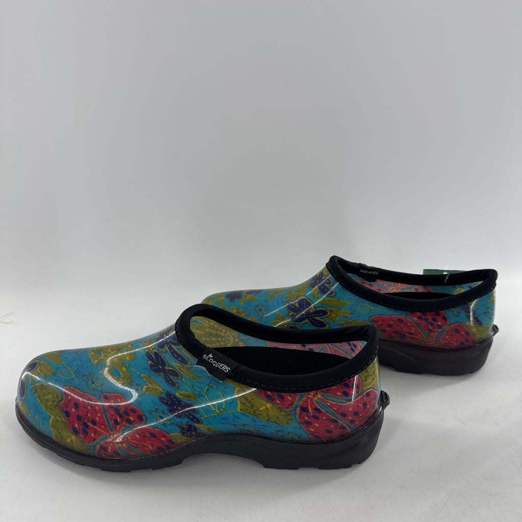 10 flower print rain/garden shoes