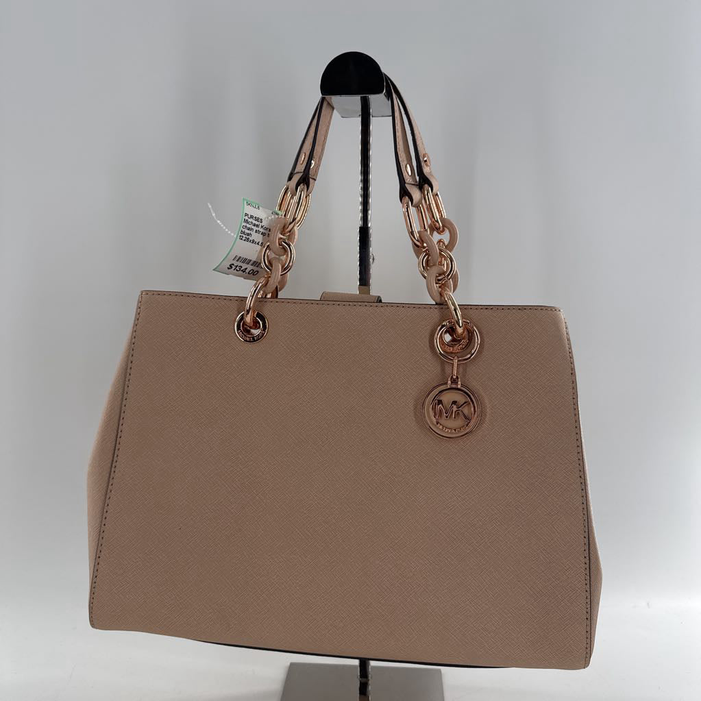 chain strap triple compartment satchel