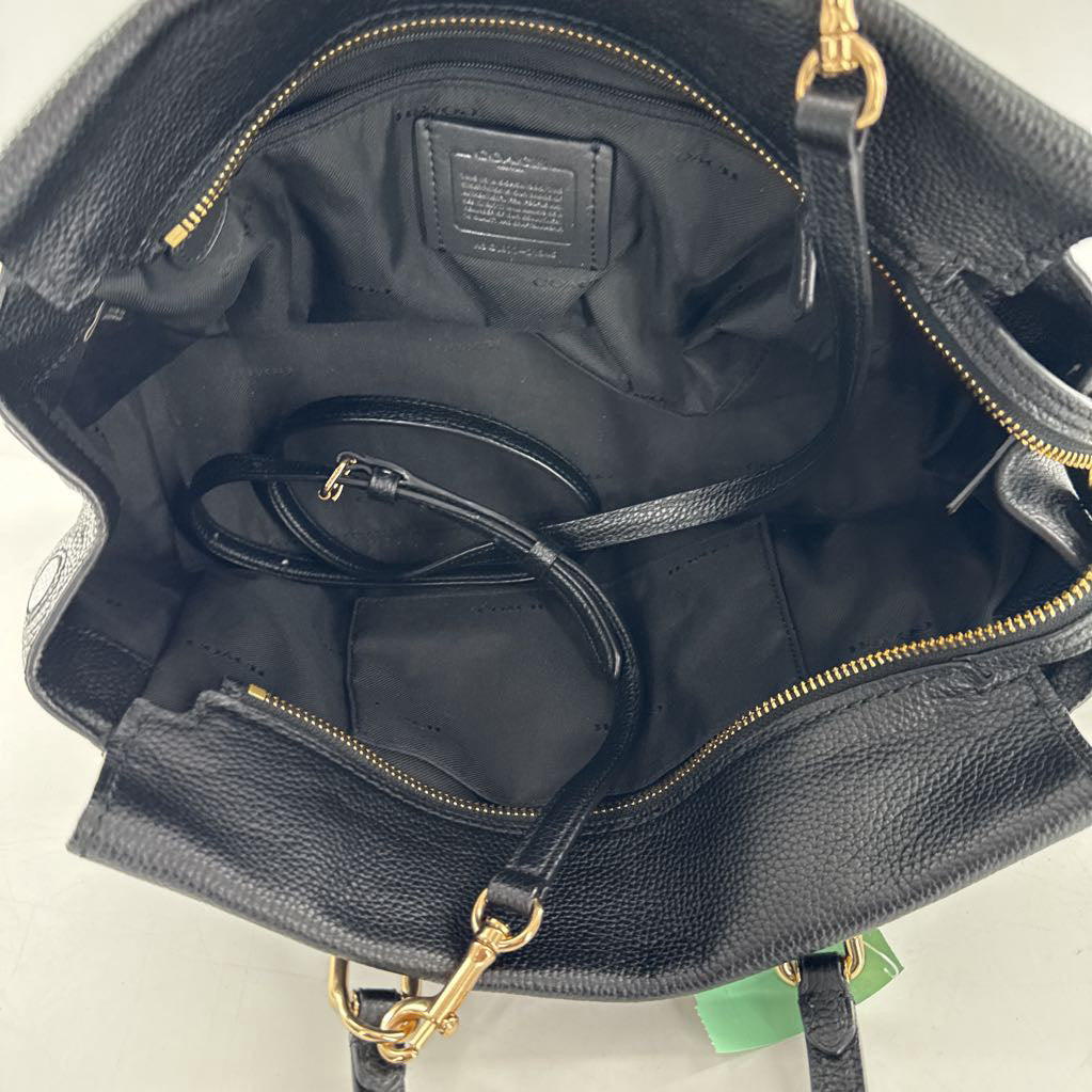 pebbled dual handle satchel