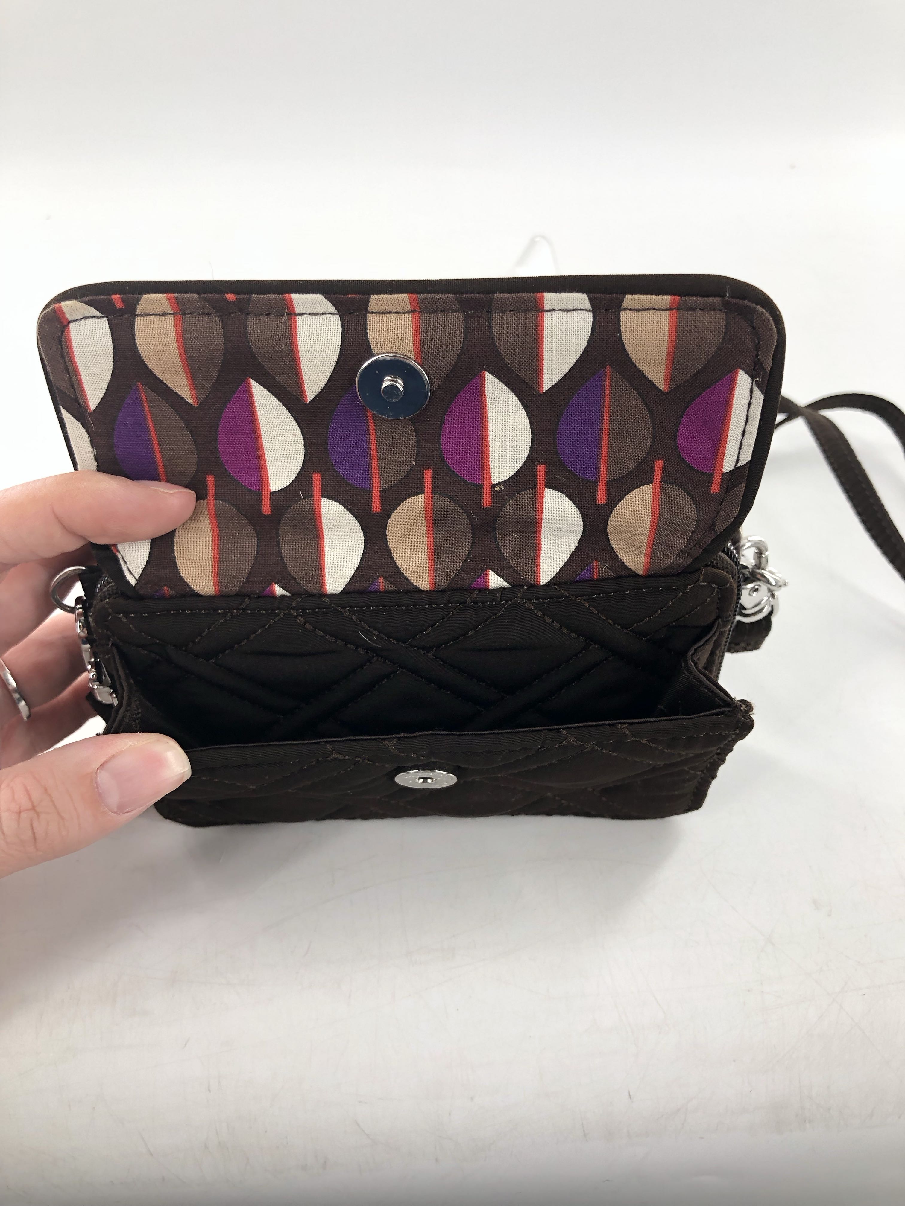 quilted double zip wallet