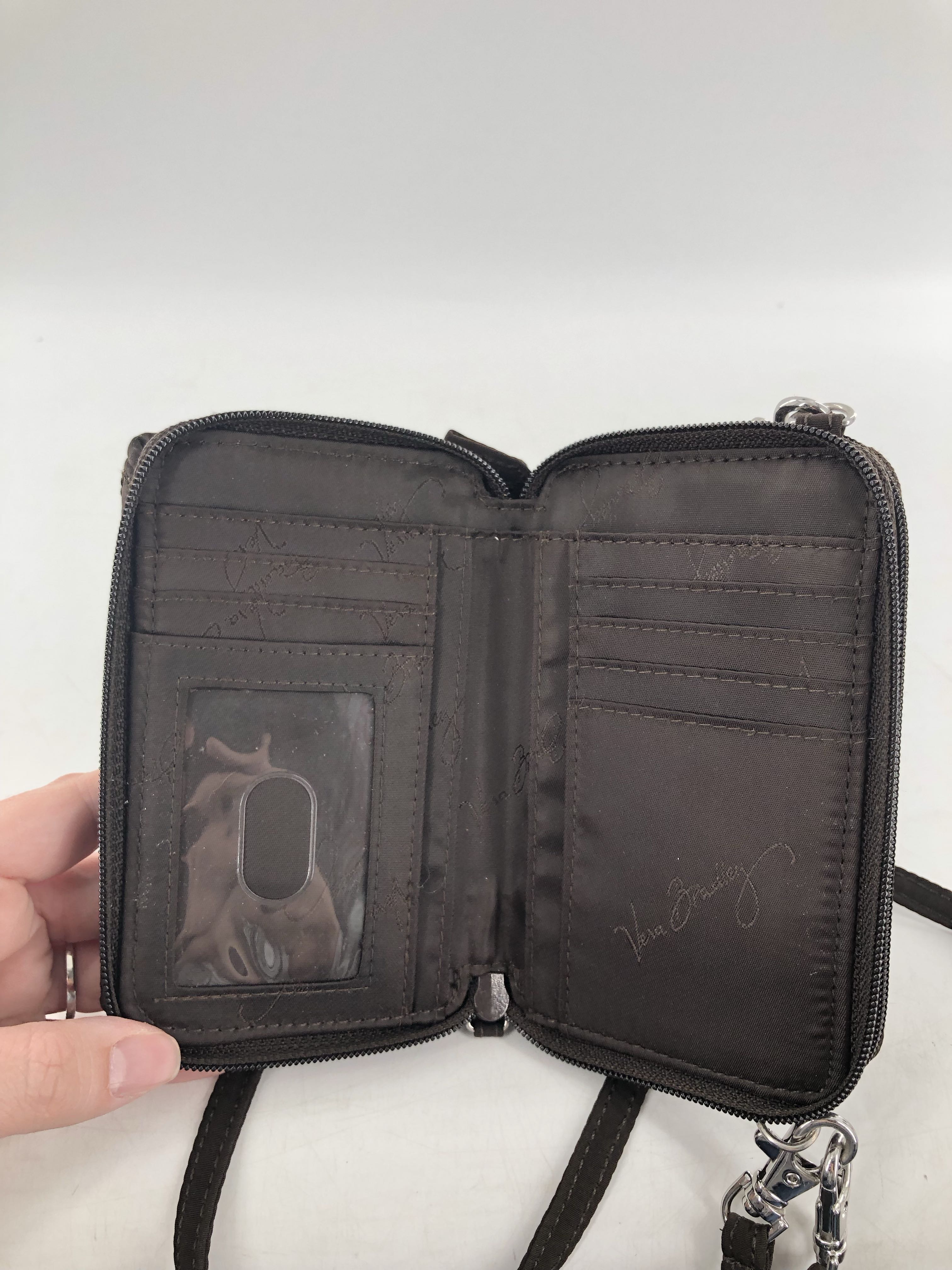 quilted double zip wallet