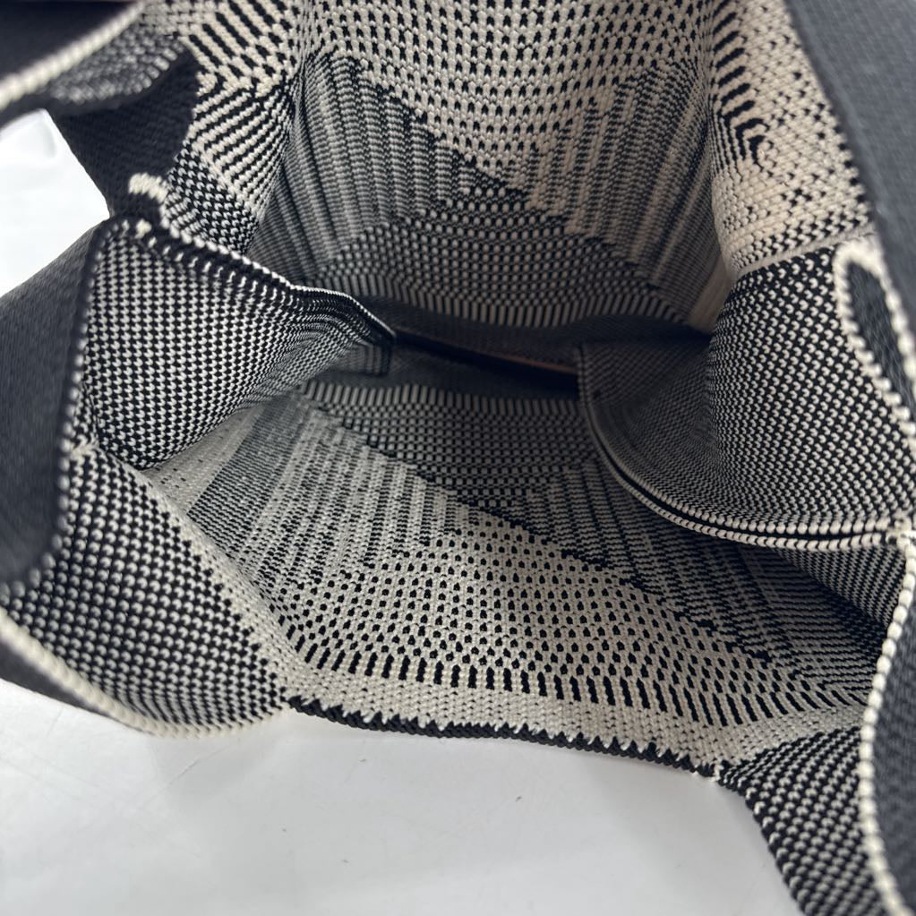knit striped handbag