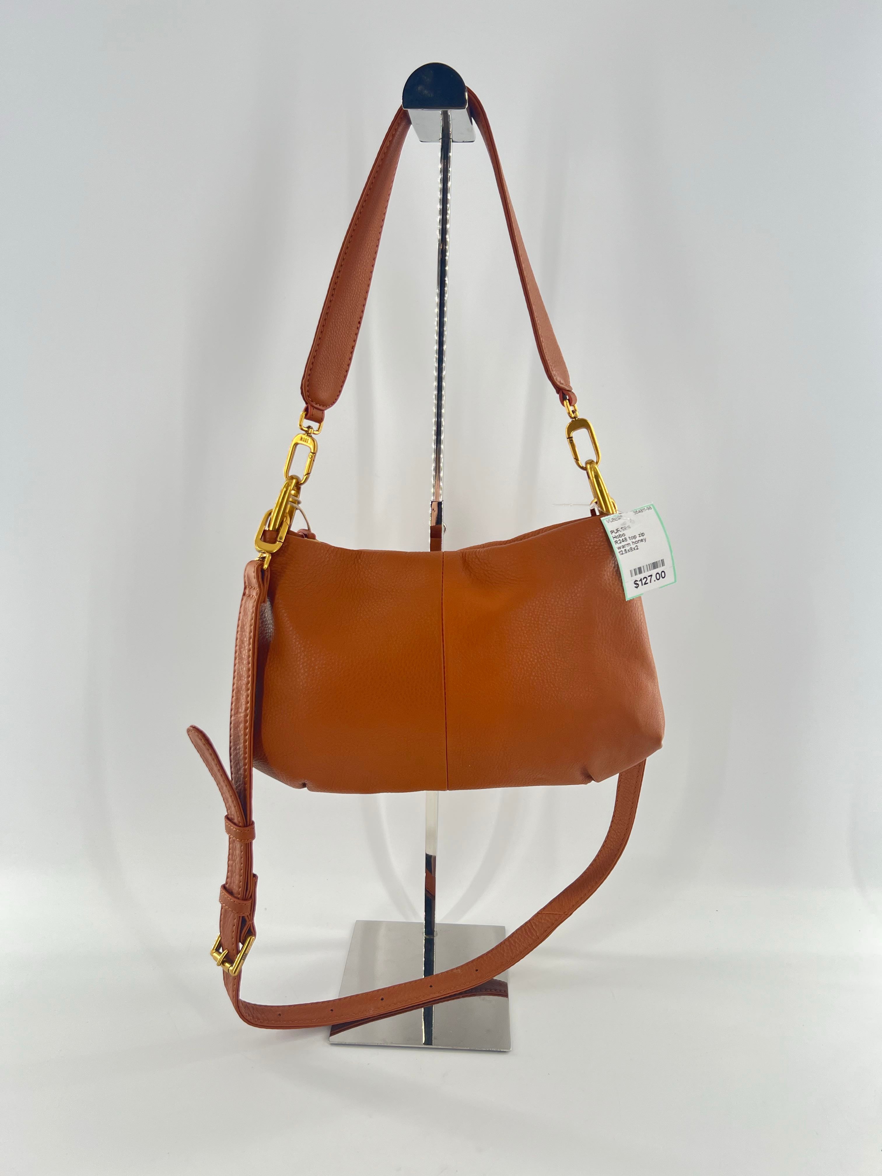 R248 top zip shoulder bag w/ crossbody strap
