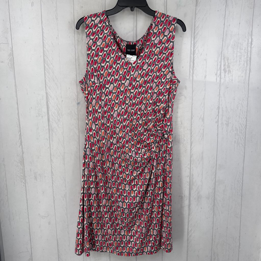 XL printed v-neck slvls dress