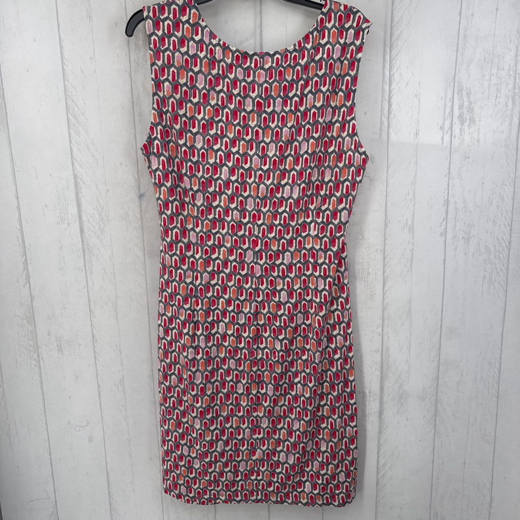 XL printed v-neck slvls dress