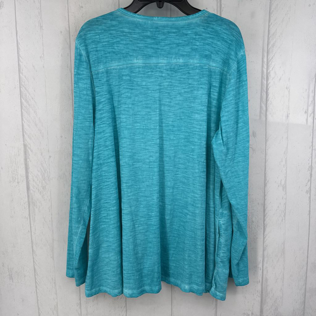 M marled round neck l/s top