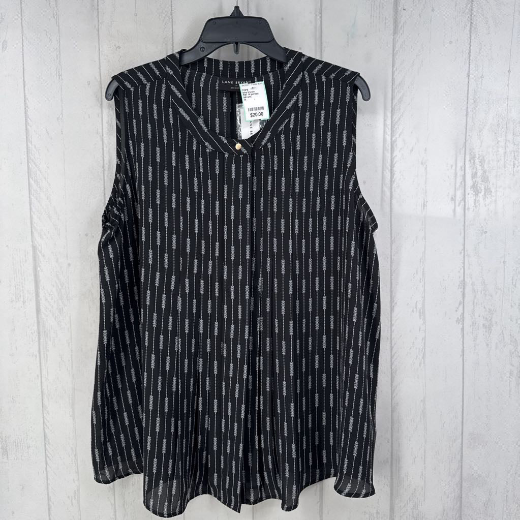 R57 14 printed scoop neck slvls tank