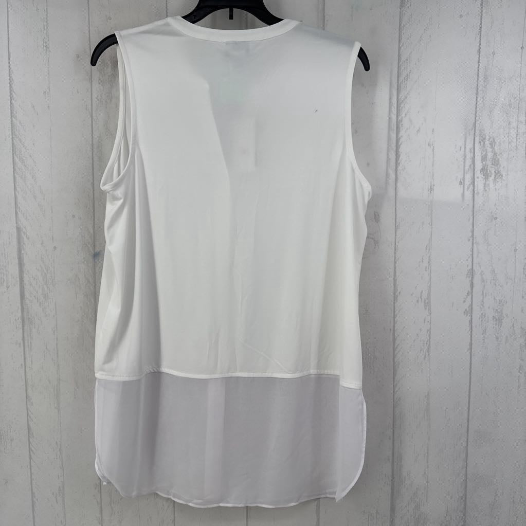 R48 M split neck button down slvls top