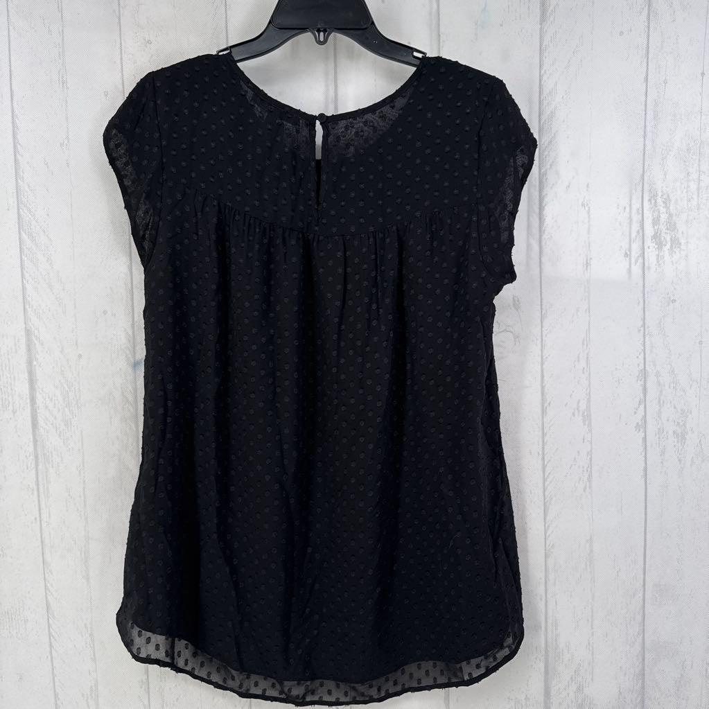 M textured cap slv top