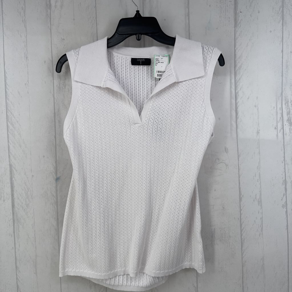 XL split neck sweater vest