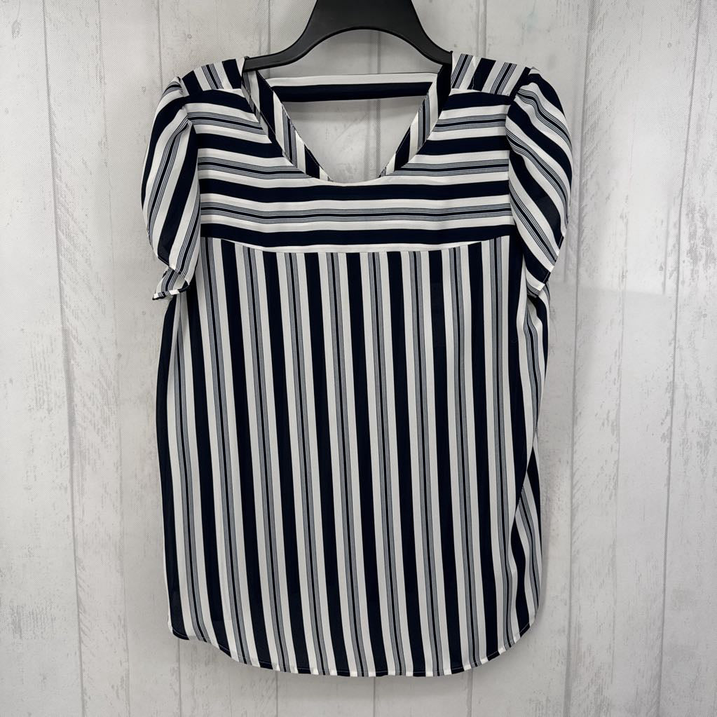R50 M striped v-neck s/s top