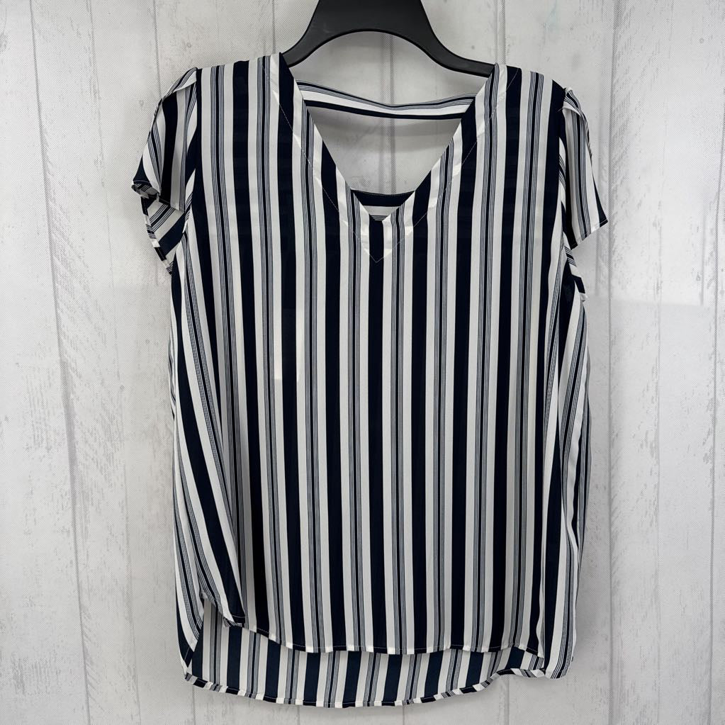 R50 M striped v-neck s/s top
