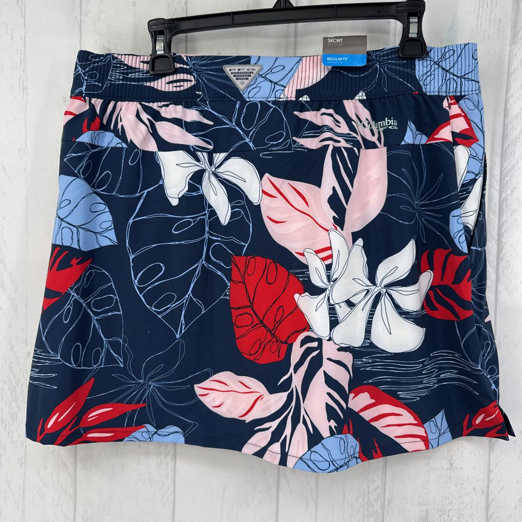 L flo print golf skort
