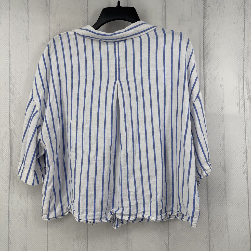 XL s/s button stripe shirt