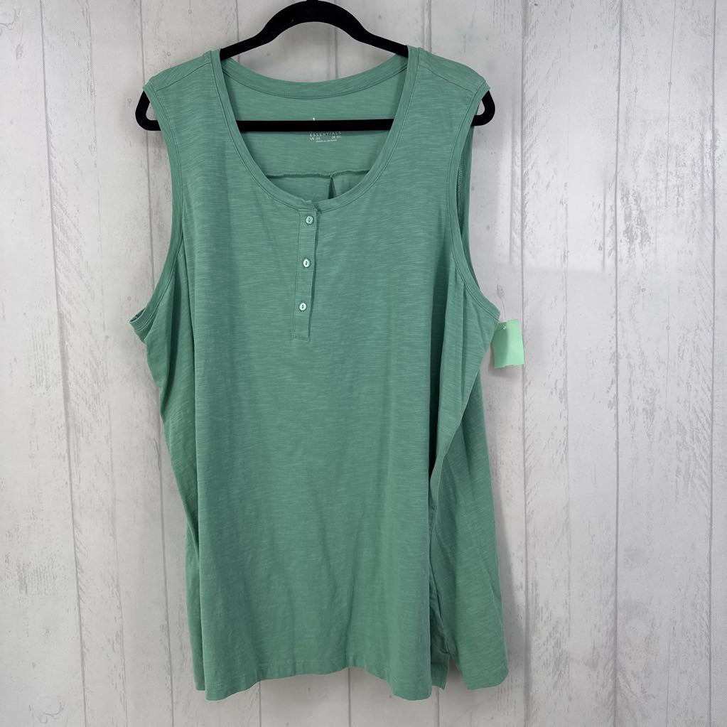 3XL button front tank