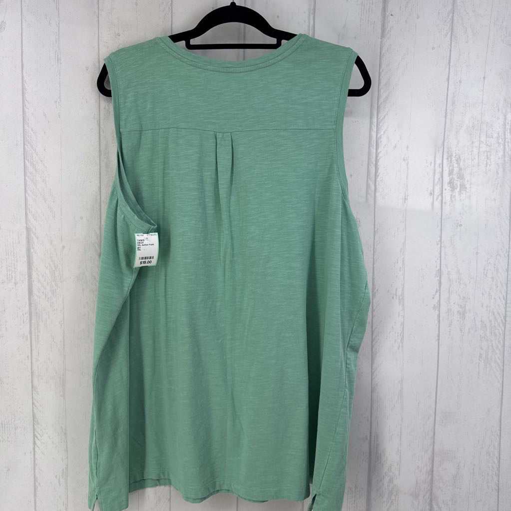 3XL button front tank