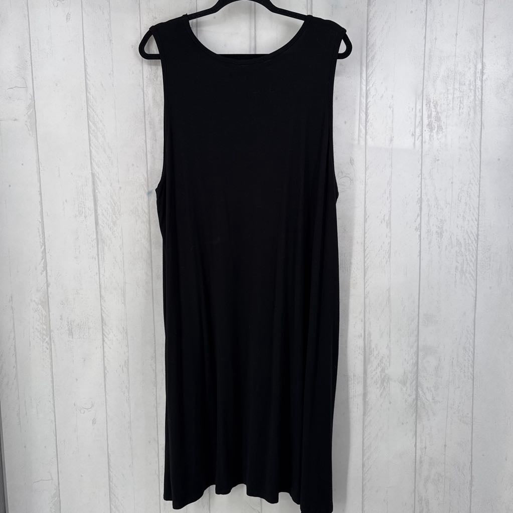 3X criss-cross v-neck slvls dress