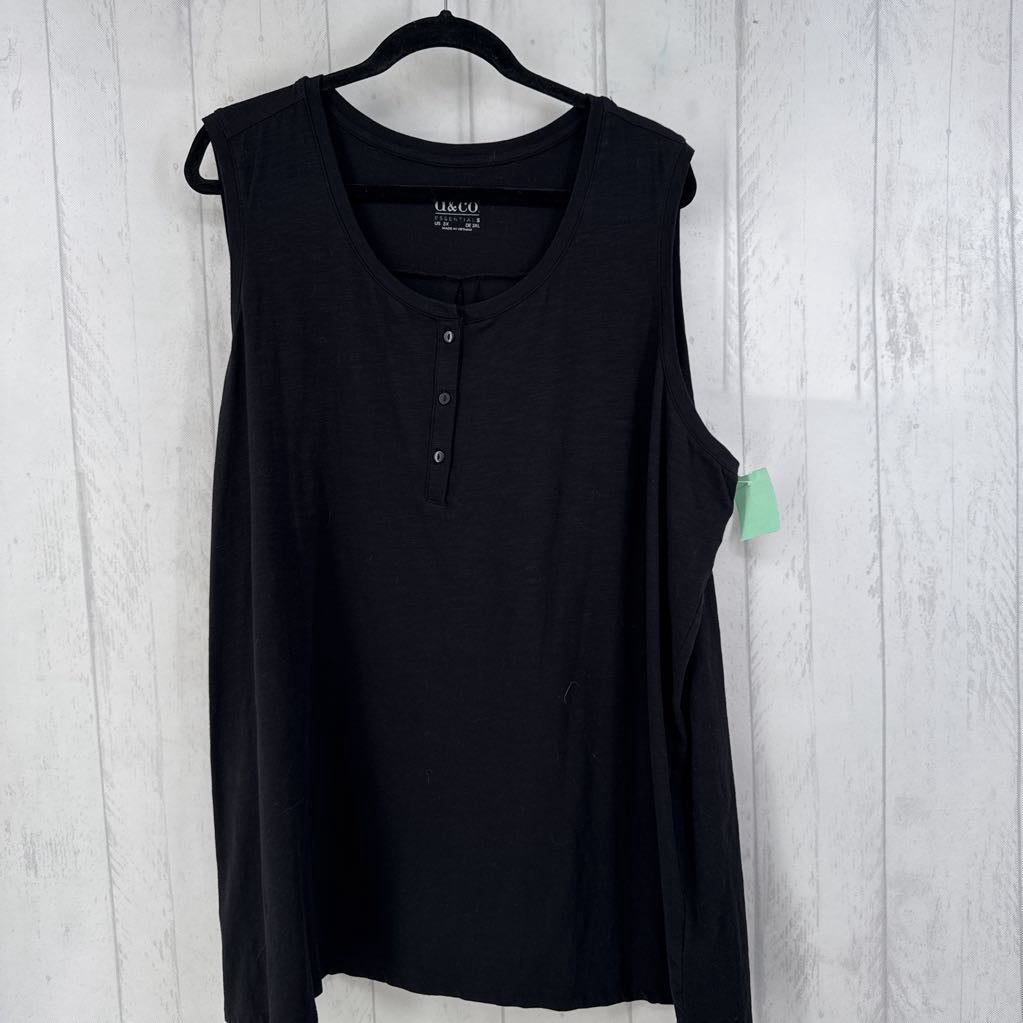 3XL button front tank